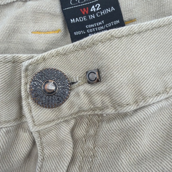 Vintage Coogi Cargo Shorts Mens 42 Y2K Baggy Embroidered Yellow Drawstring 90s - Picture 5 of 11